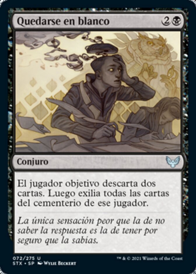 Quedarse en blanco