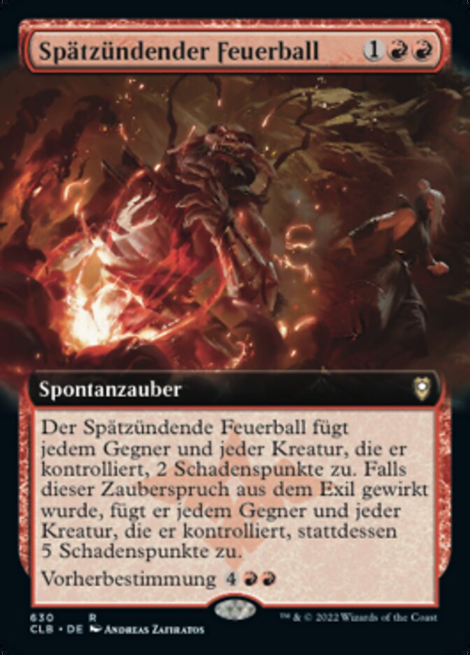 Spätzündender Feuerball