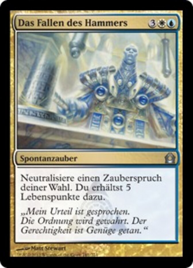 Das Fallen des Hammers