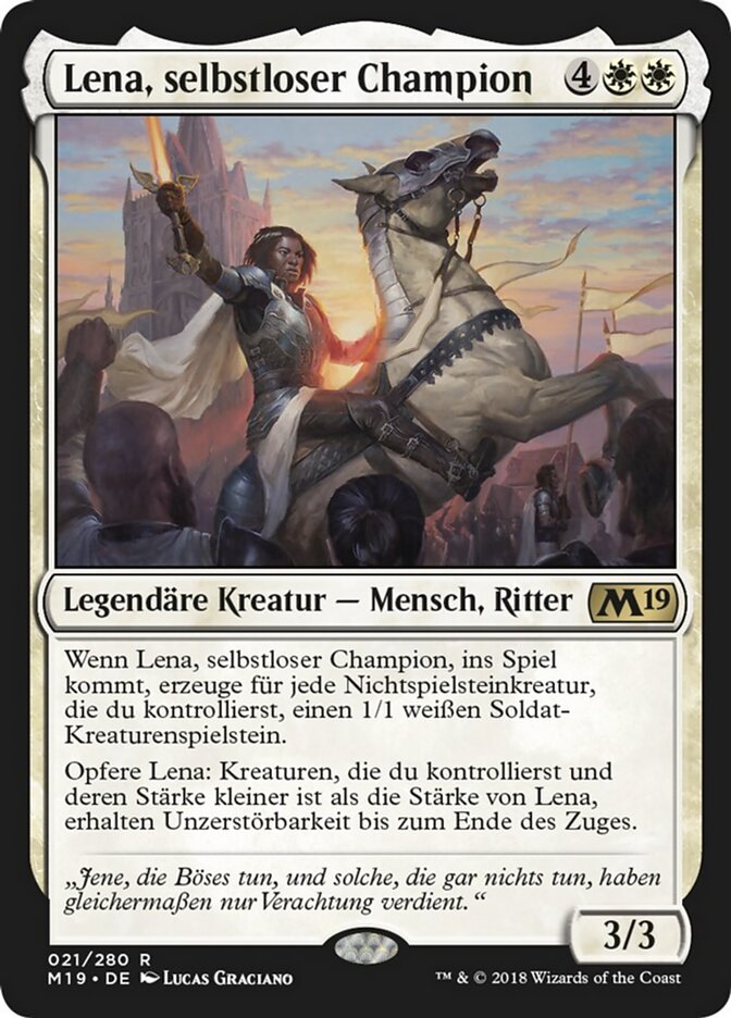 Lena, selbstloser Champion