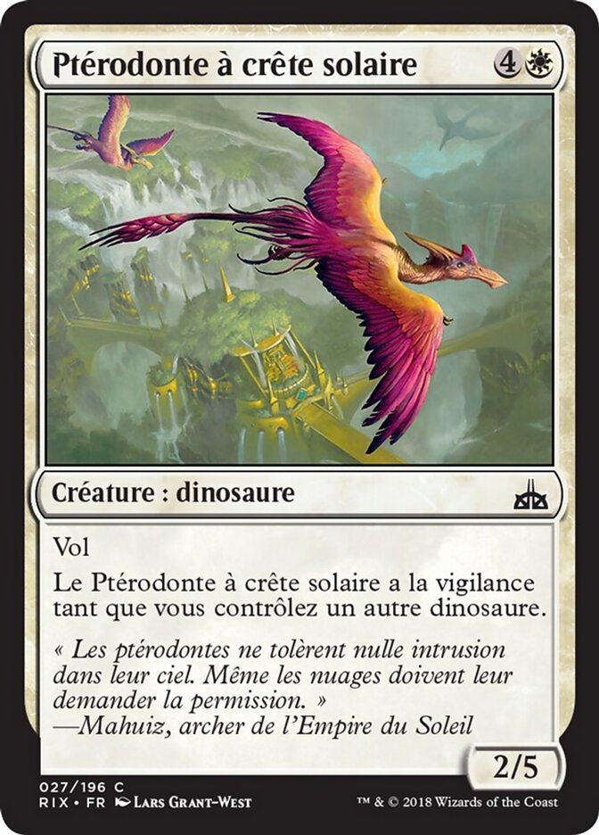 Ptérodonte à crête solaire