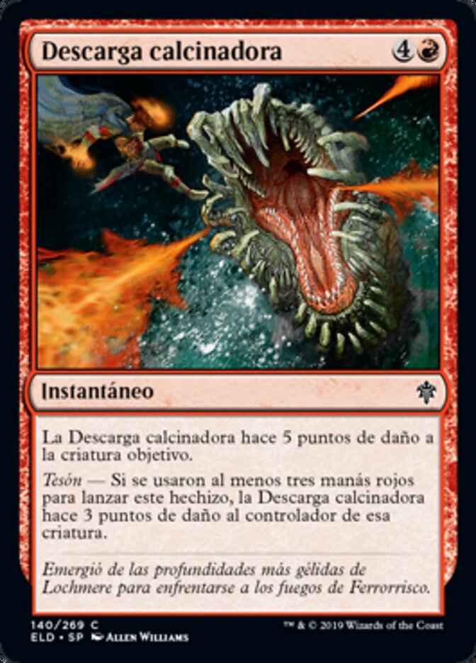 Descarga calcinadora