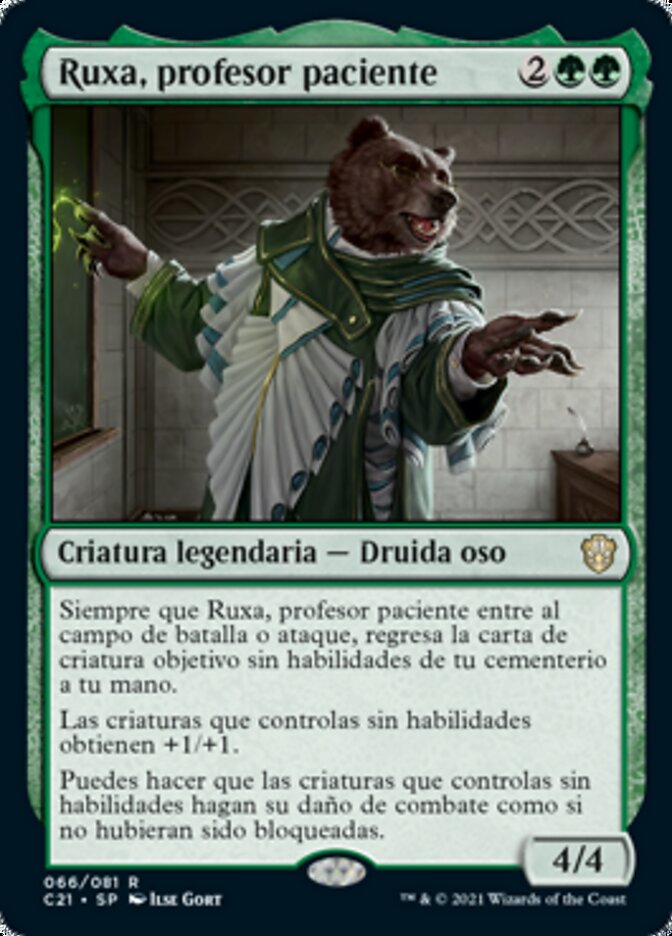 Ruxa, profesor paciente