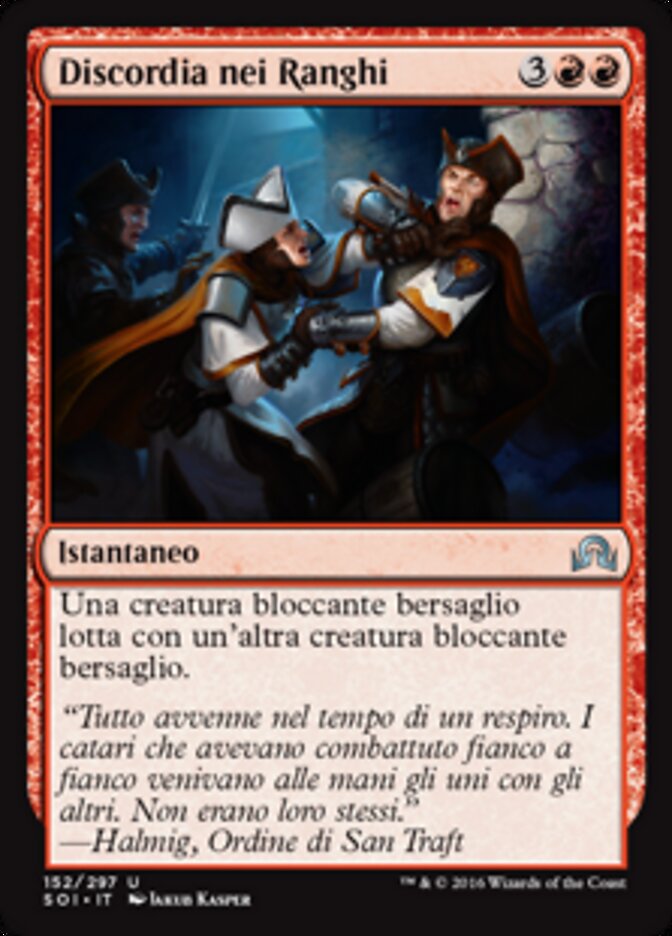 Discordia nei Ranghi