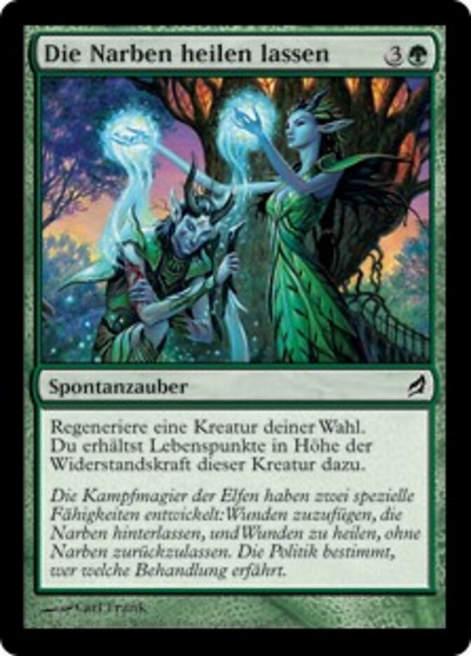 Die Narben heilen lassen