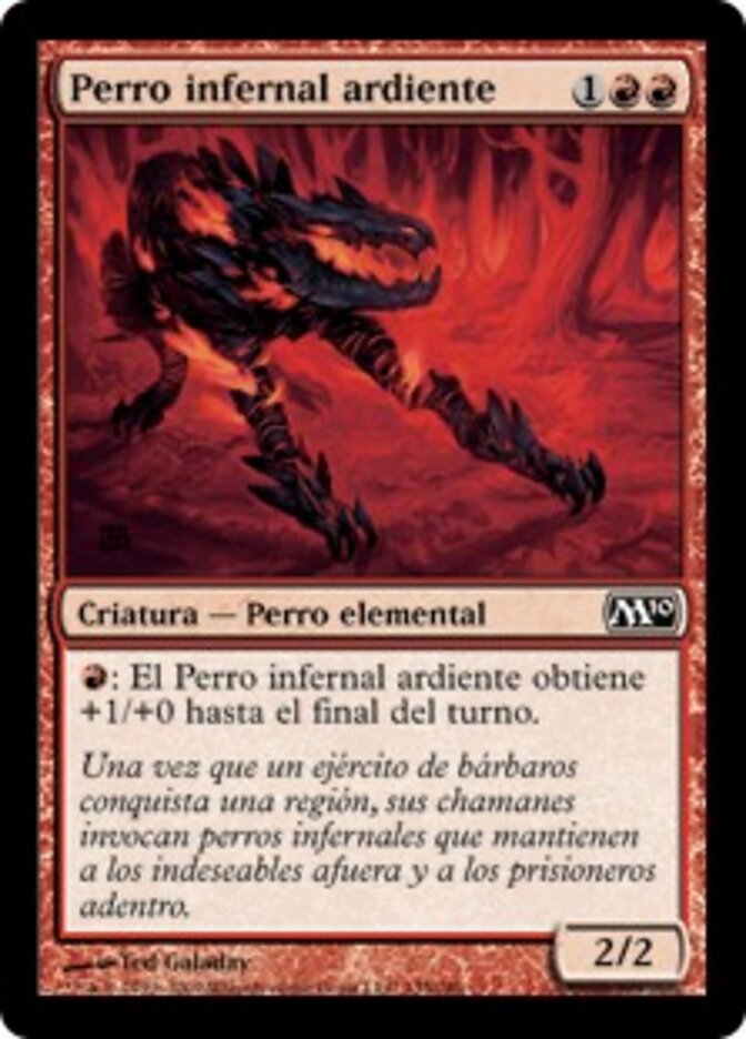 Perro infernal ardiente