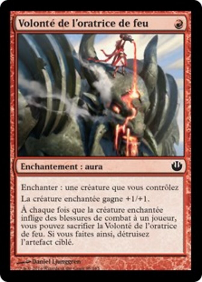 Volonté de l'oratrice de feu