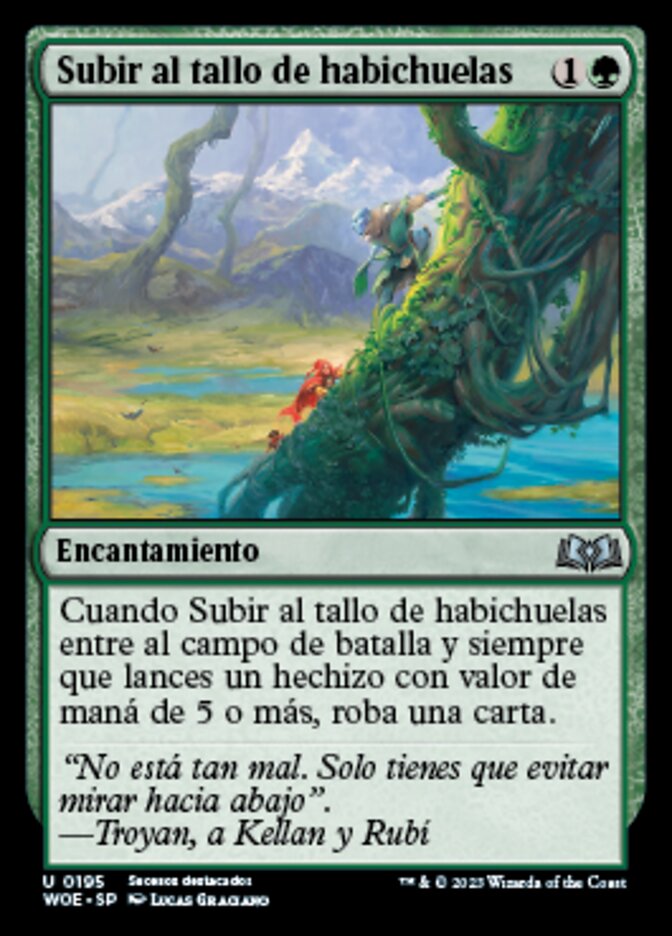 Subir al tallo de habichuelas