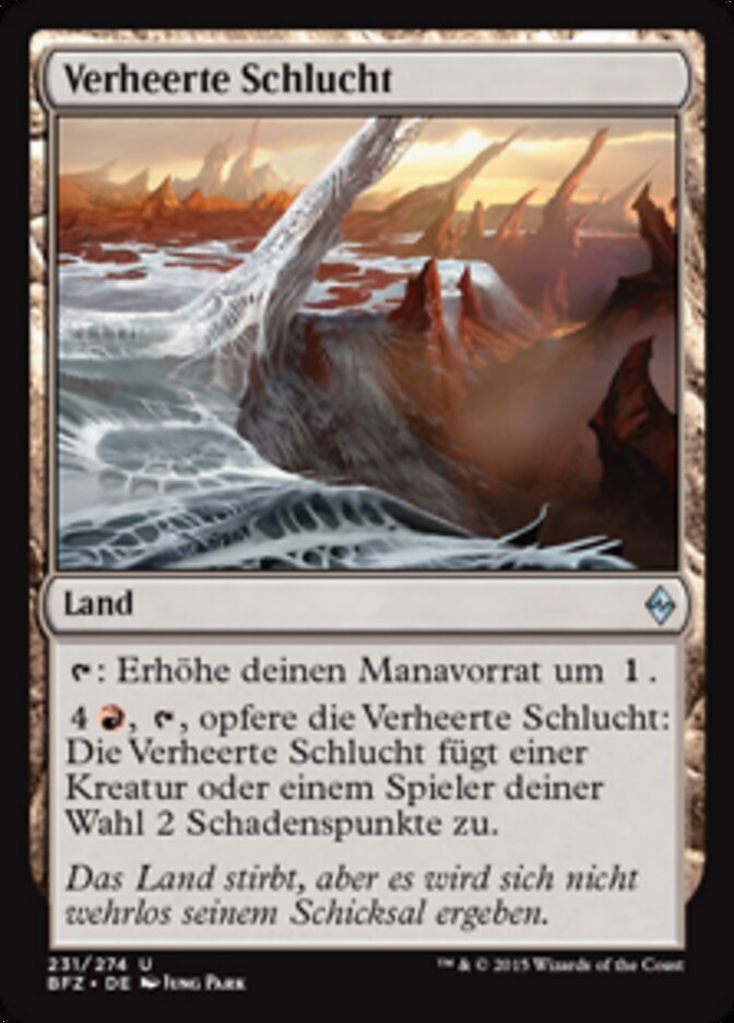 Verheerte Schlucht