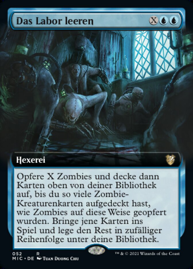 Das Labor leeren