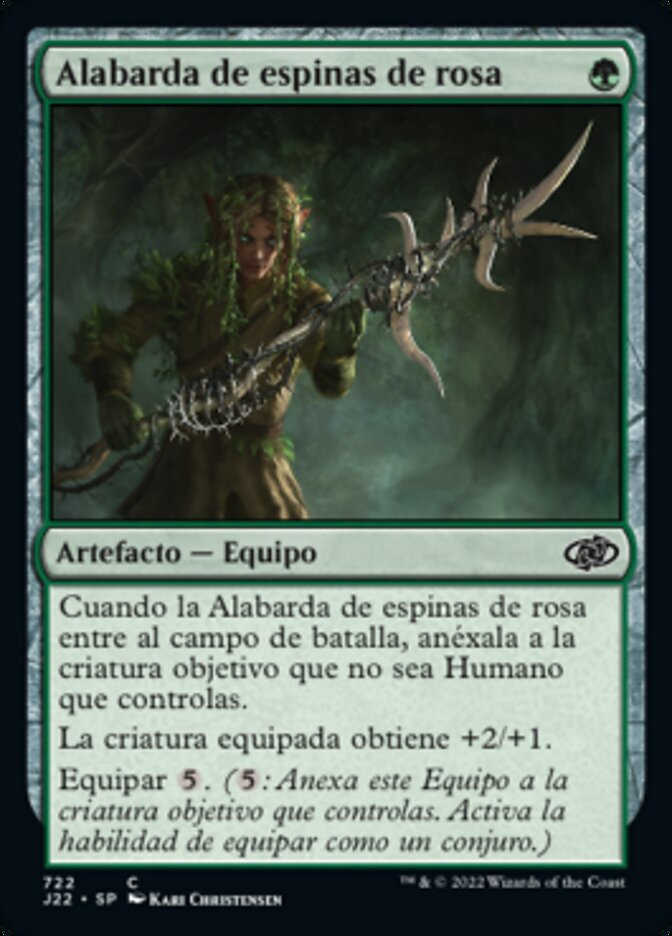 Alabarda de espinas de rosa