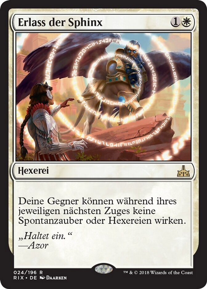 Erlass der Sphinx