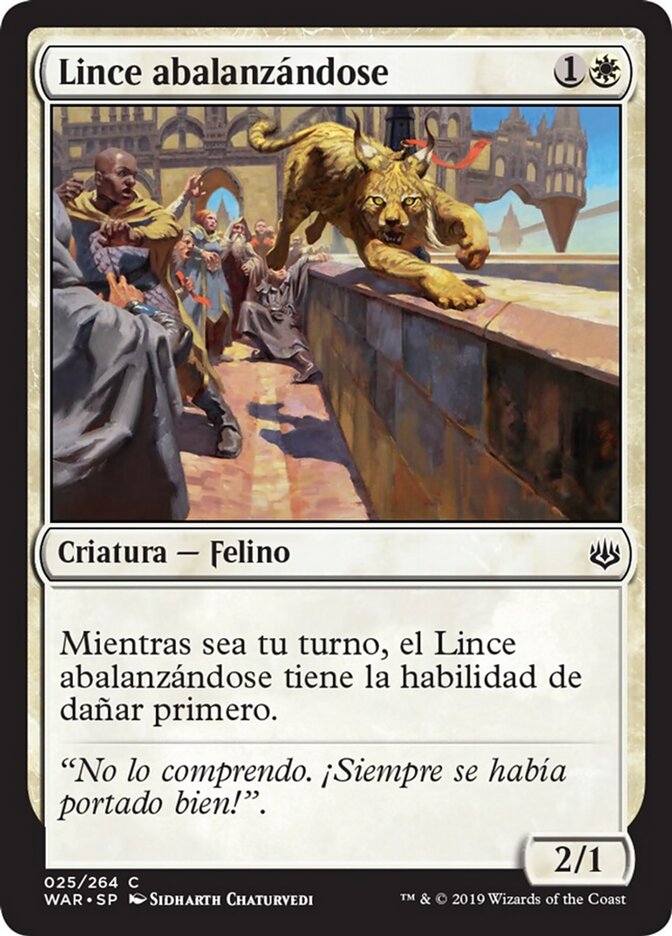 Lince abalanzándose