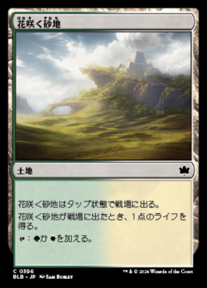 花咲く砂地