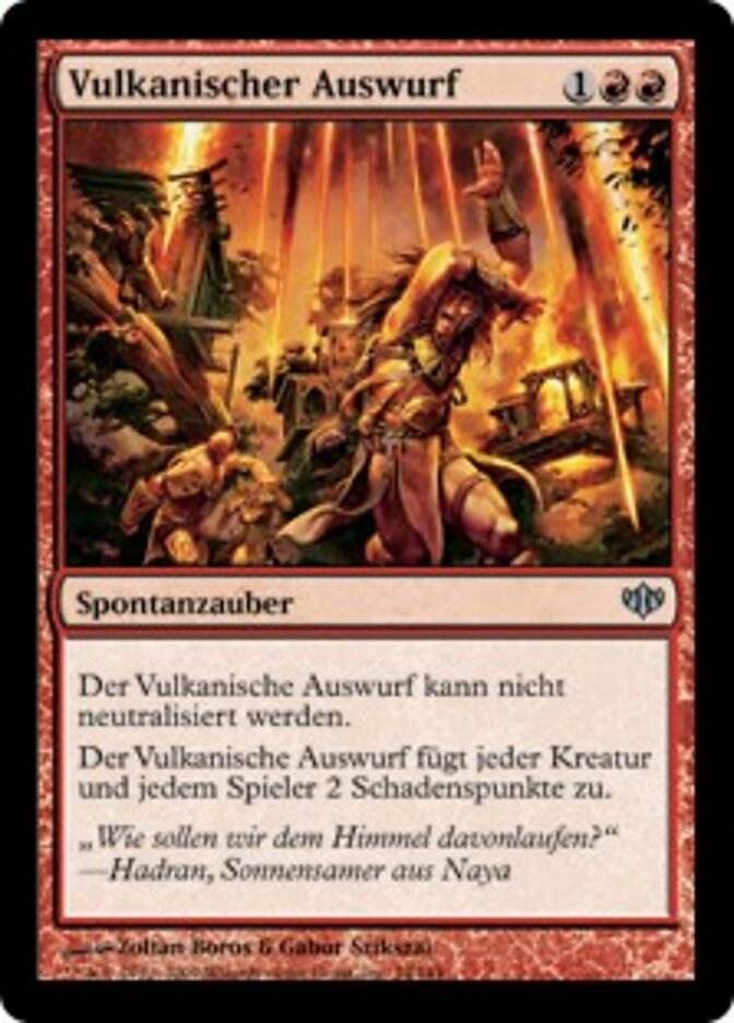 Vulkanischer Auswurf