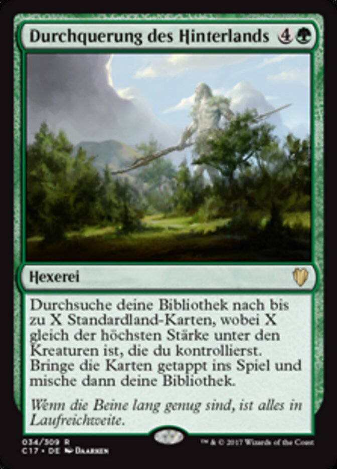 Durchquerung des Hinterlands