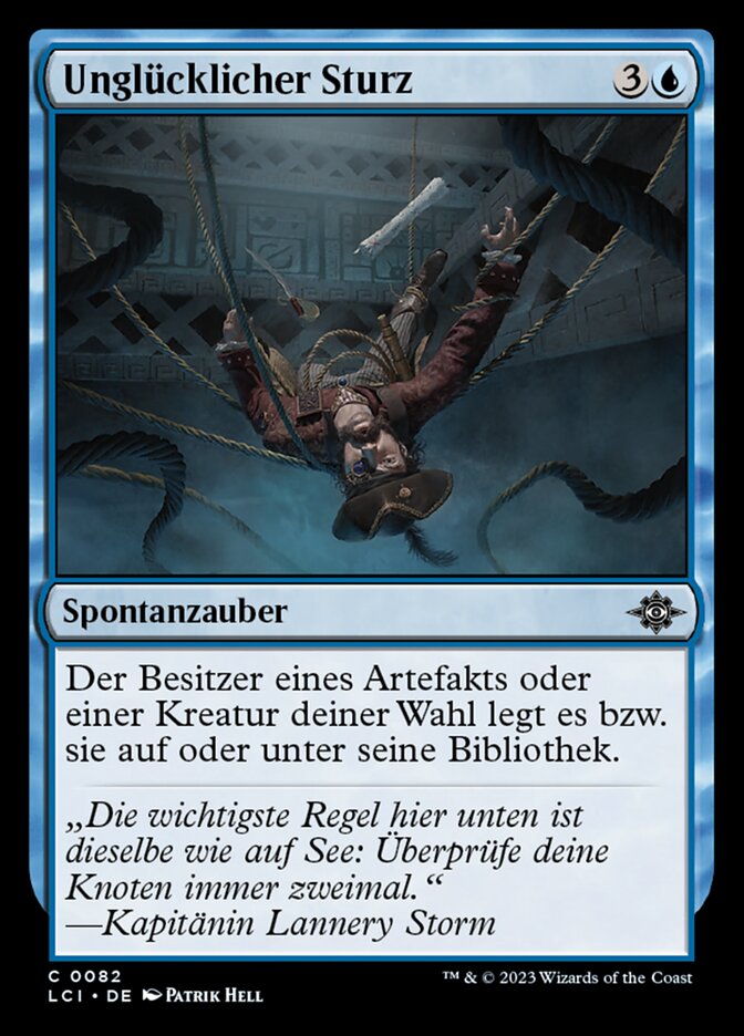 Unglücklicher Sturz