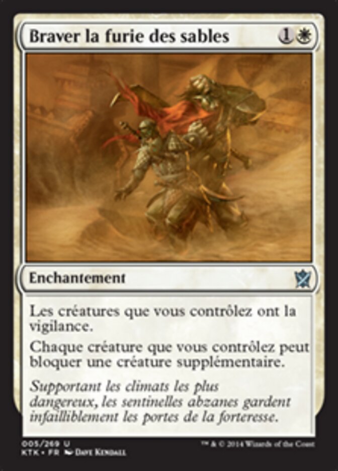 Braver la furie des sables