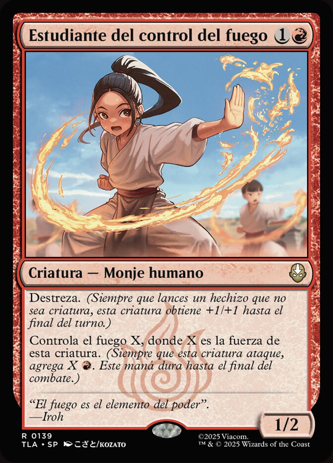 Estudiante del control del fuego