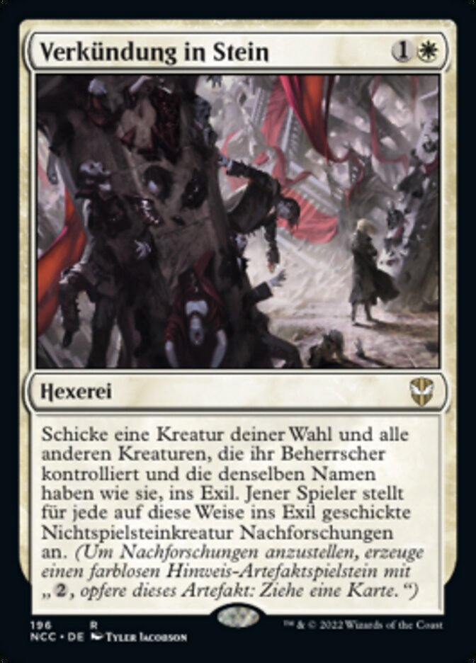 Verkündung in Stein