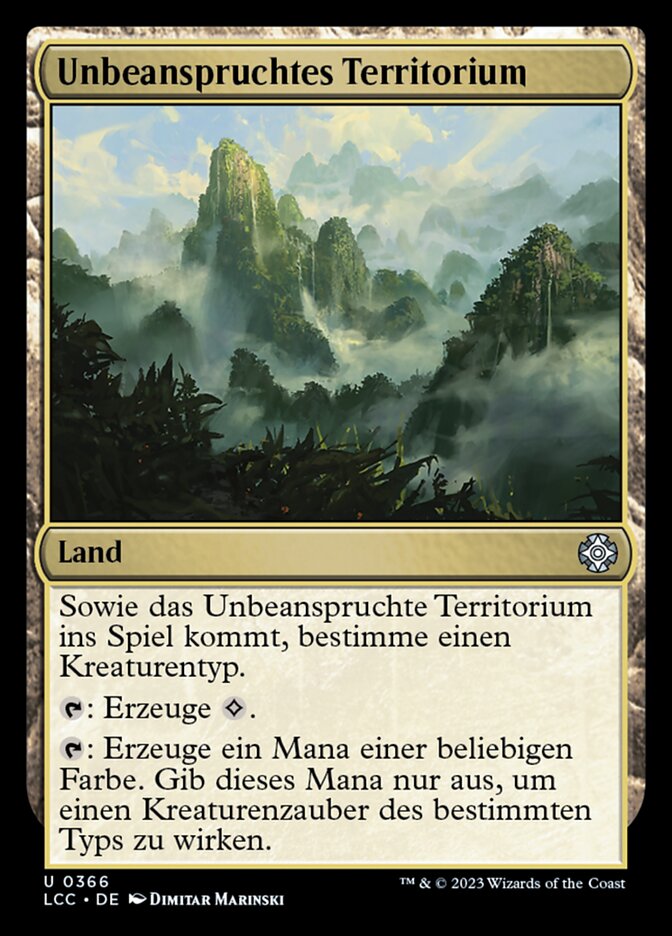 Unbeanspruchtes Territorium