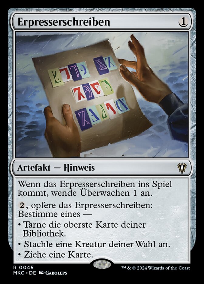 Erpresserschreiben