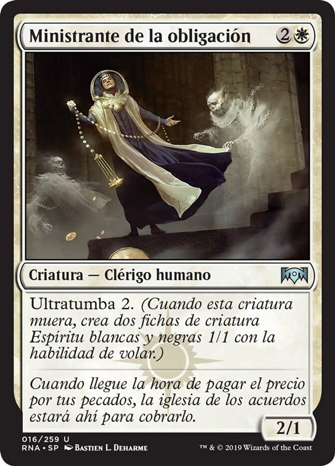 Ministrante de la obligación