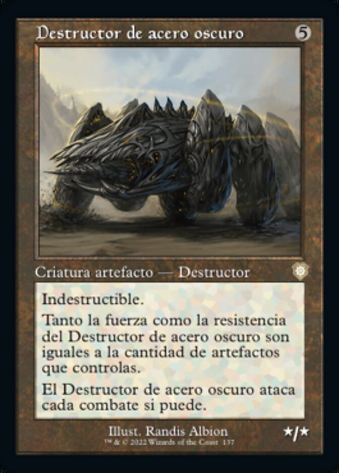 Destructor de acero oscuro