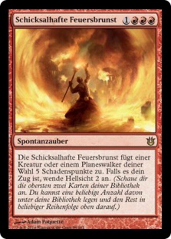 Schicksalhafte Feuersbrunst