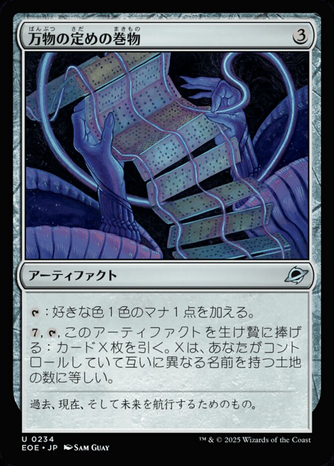 万（ばん）物（ぶつ）の定（さだ）めの巻（まき）物（もの）