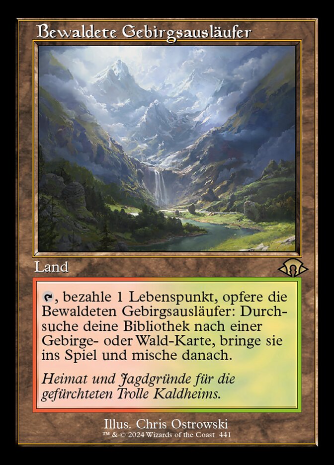 Bewaldete Gebirgsausläufer