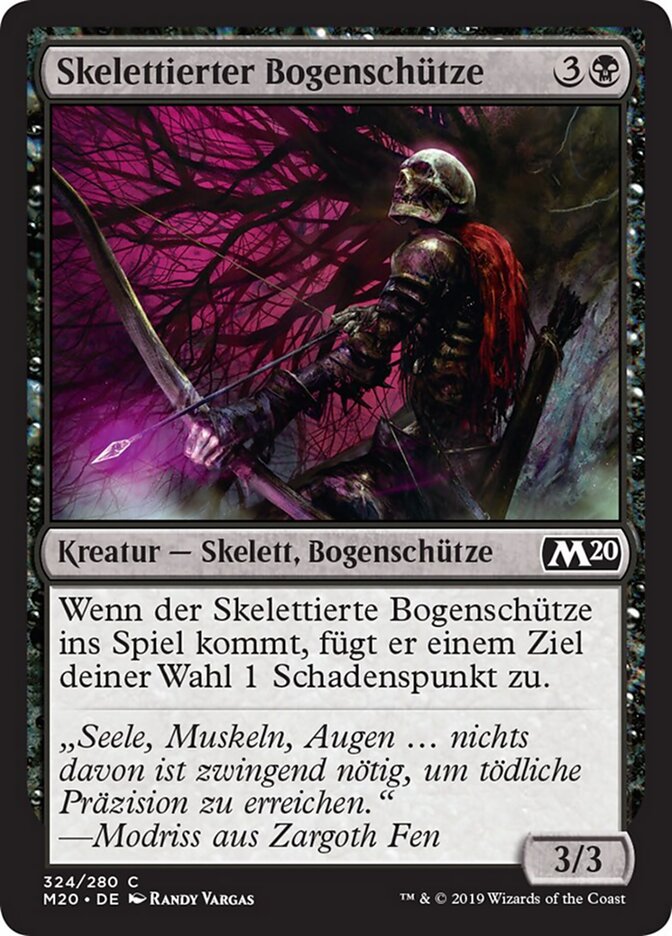 Skelettierter Bogenschütze