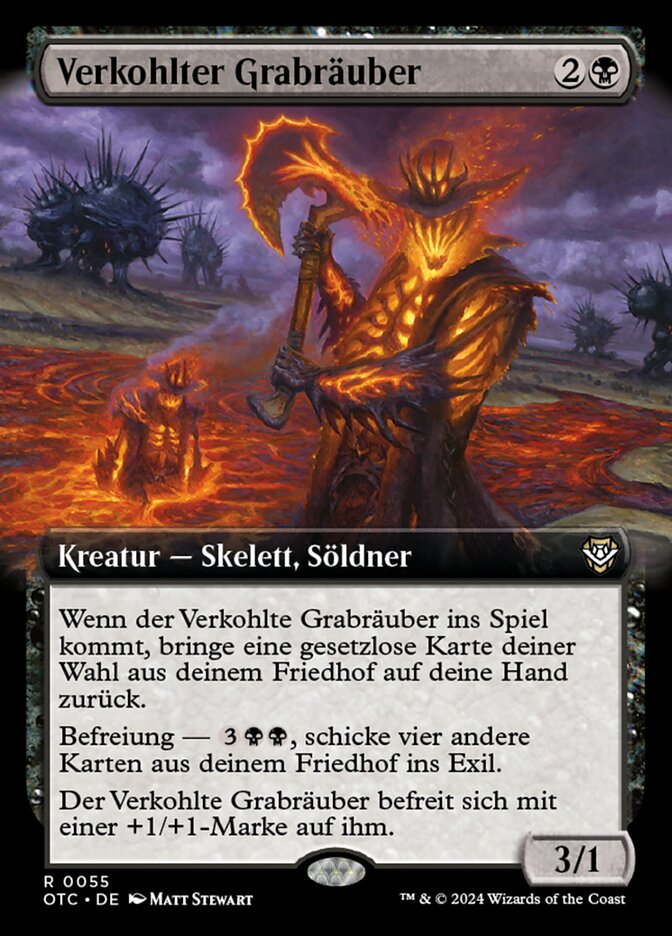 Verkohlter Grabräuber