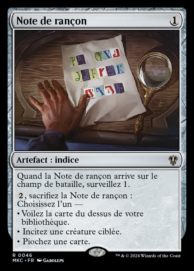 Note de rançon