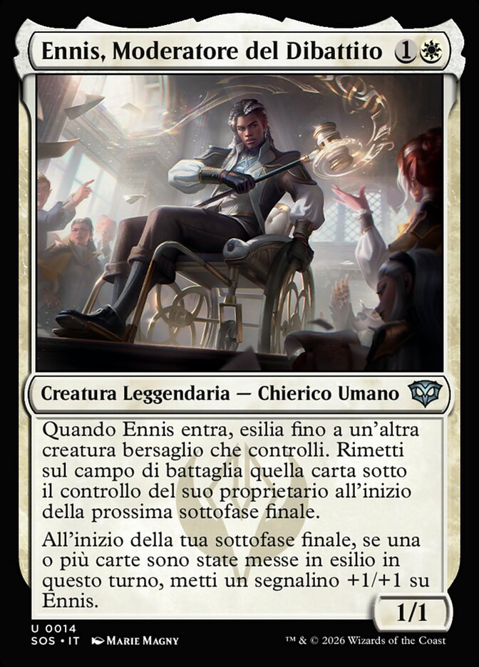 Ennis, Moderatore del Dibattito