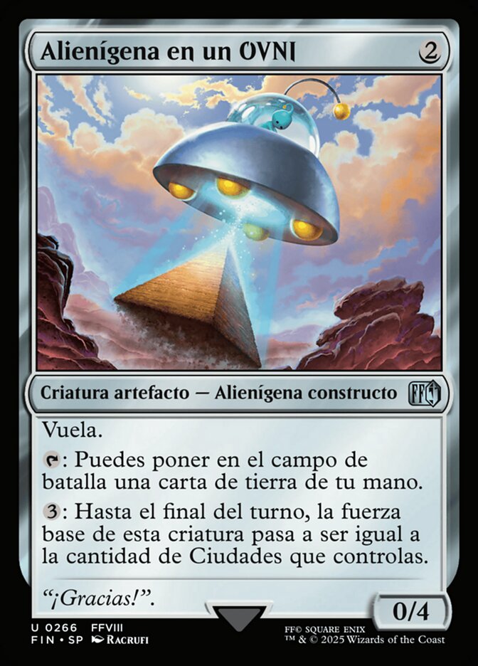 Alienígena en un OVNI
