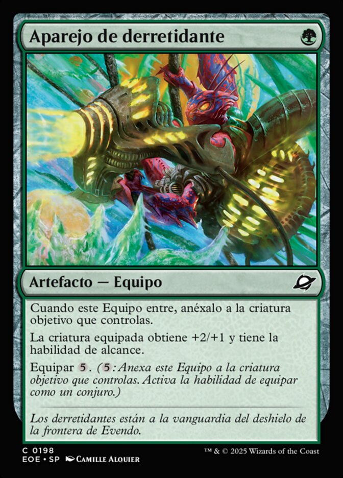 Aparejo de derretidante