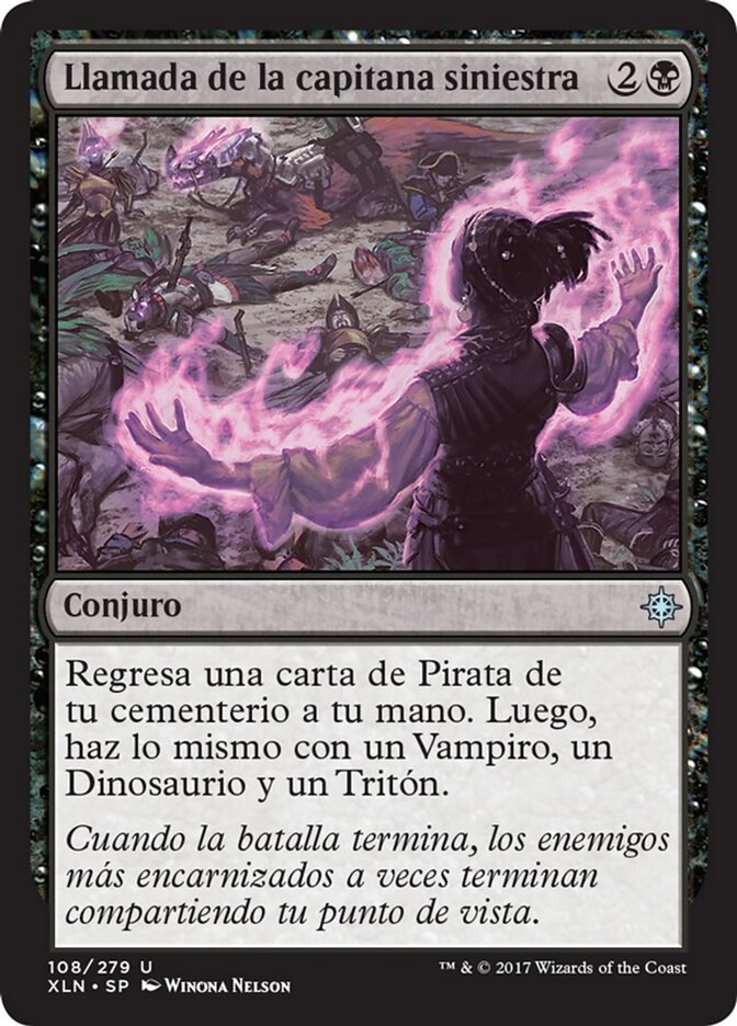 Llamada de la capitana siniestra