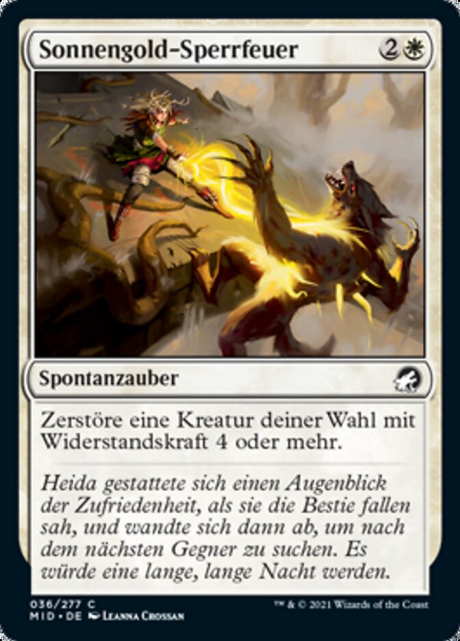 Sonnengold-Sperrfeuer