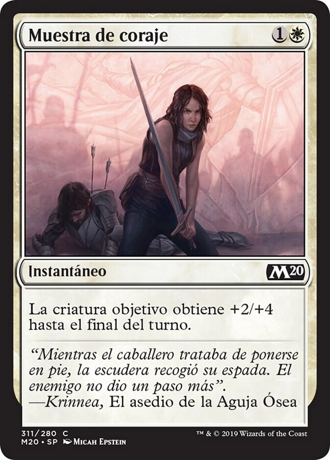 Muestra de coraje
