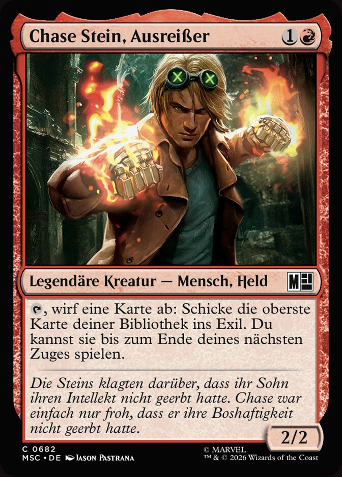 Chase Stein, Ausreißer