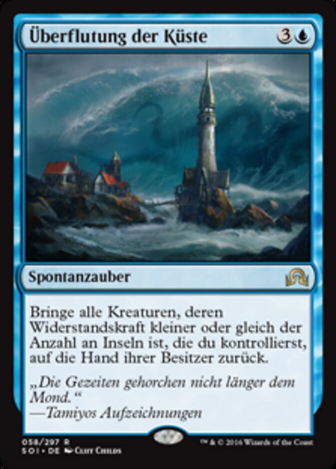 Überflutung der Küste
