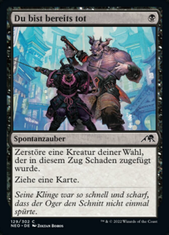 Du bist bereits tot