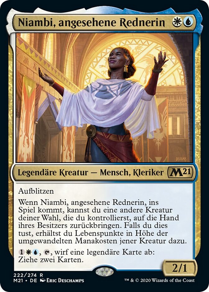 Niambi, angesehene Rednerin