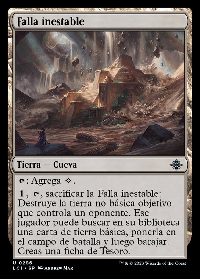Falla inestable