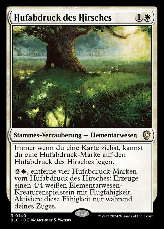 Hufabdruck des Hirsches