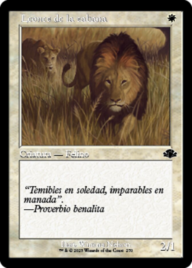 Leones de la sabana