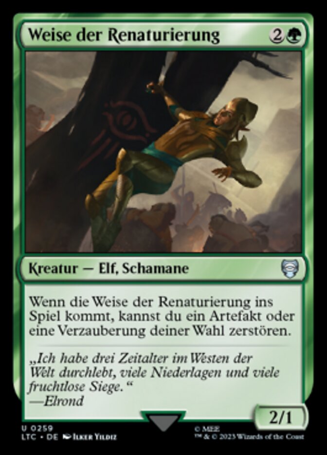 Weise der Renaturierung