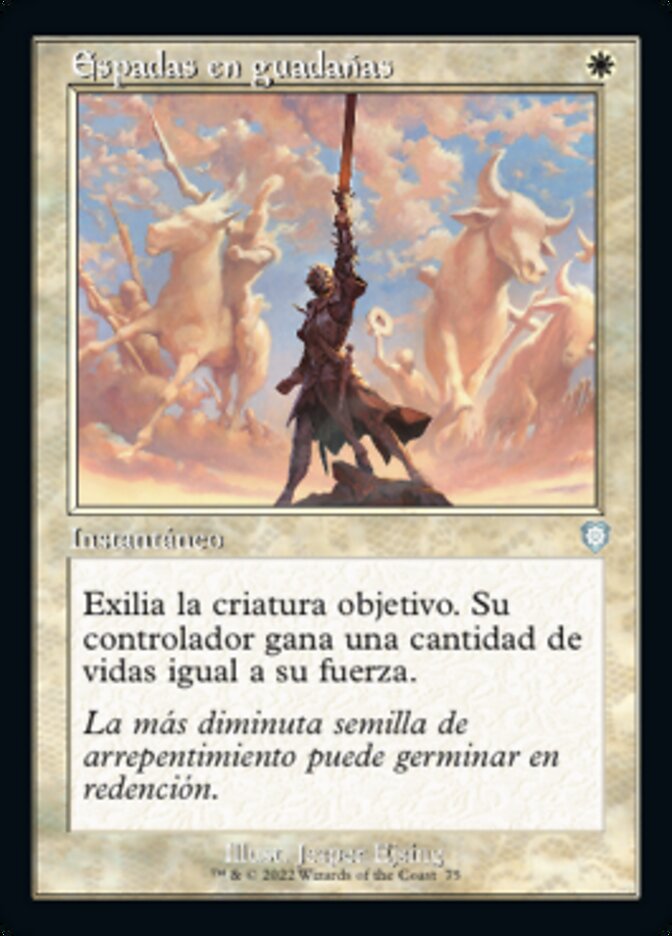 Espadas en guadañas