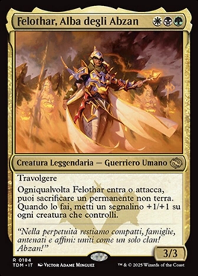 Felothar, Alba degli Abzan